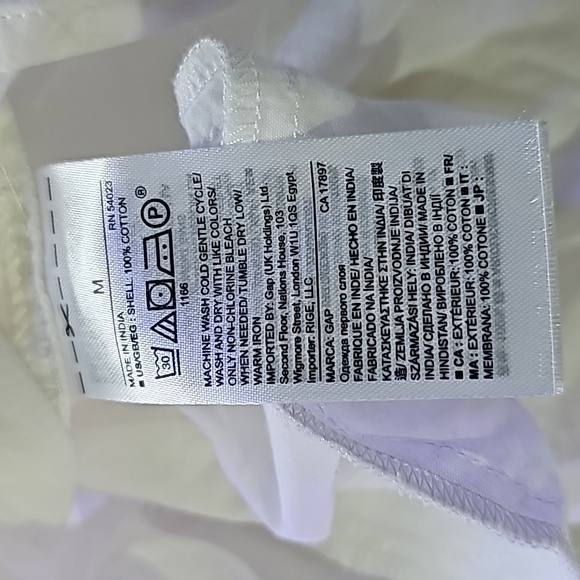 GAP Medium White Tunic Top 100% Cotton, In perfect condition, used a few times - Picture 5 of 5